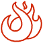 Red flame logo